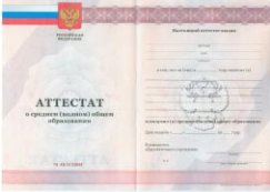 Аттестат за 11 класс 2010-2013 года