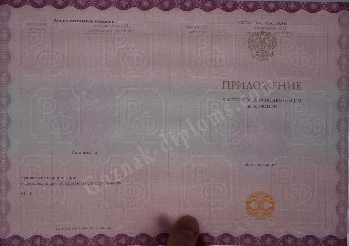 Аттестат за 9 класс 2014-2026